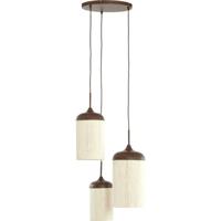Light & Living 3-lichts hanglampDanialo walnoot bruin met touw - 2992283 - thumbnail