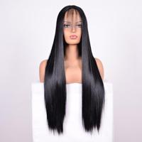 Straight Lace front menselijk haar pruiken gespannen lengte: 16 inch stijl: 1 - thumbnail