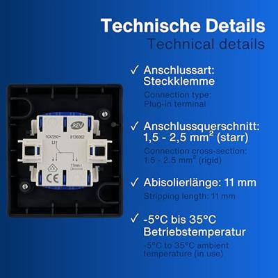 REV 0007301900 Schakelaar (opbouw) IP44 Antraciet