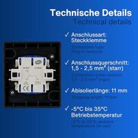 REV 0007301900 Schakelaar (opbouw) IP44 Antraciet - thumbnail
