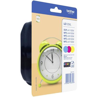 Brother LC-125XL inktcartridge 3 stuk(s) Origineel Cyaan, Magenta, Geel Brother LC-125XL inktcartridge 3 stuk(s) Origineel Cyaan, Magenta, Geel