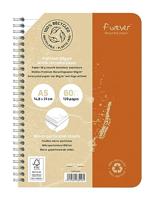 Clairefontaine FOREVER spiraalschrift, gerecycleerd, A5, 90g, 120 bladzijden, gelijnd, groen - thumbnail