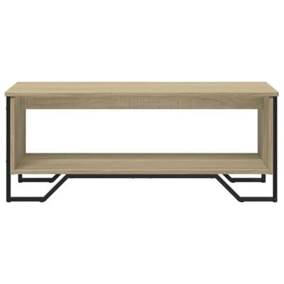 Salontafel 100x51x40 cm bewerkt hout sonoma eikenkleurig Salontafel 100x51x40 cm bewerkt hout sonoma eikenkleurig