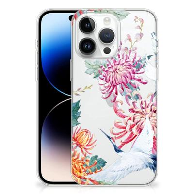 iPhone 14 Pro Max | TPU Hoesje | Bird Flowers