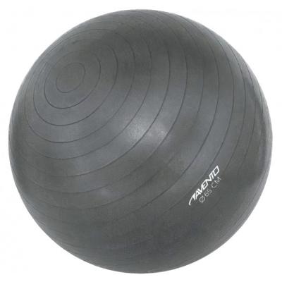 Avento fitnessbal 65 cm PVC zilver 2-delig