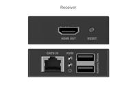 Digitus DS-55357 HDMI-extender HDMI, HDMI-ingang, USB, USB-A, USB-A 1.1, RJ45 Via netwerkkabel RJ45 40 m - thumbnail