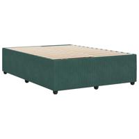 Bedframe zonder matras 160x200 cm fluweel donkergroen - thumbnail
