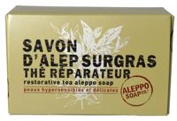 Aleppo Soap Co Aleppo zeep met thee in doosje (150 gr) - thumbnail