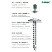 SPAX 4587000450257 Spengler-schroef 4.5 mm 25 mm T-STAR plus RVS A2 75 stuk(s) - thumbnail