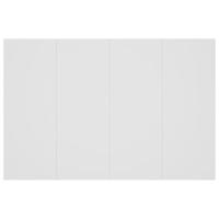 Hoofdbord met kastjes bewerkt hout wit - thumbnail