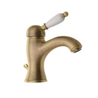 Wastafelmengkraan Sapho Kirk� Wit Retro 1-hendel Gebogen 18.2 cm Brons Sapho - thumbnail