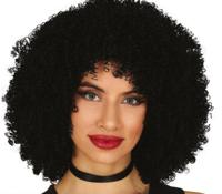 Zwarte Krulpruik Dames - thumbnail