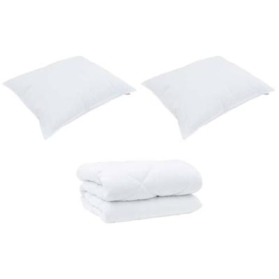 Winter Dekbed met kussen 3 pcs Wit 240 x 200 cm Microfibre