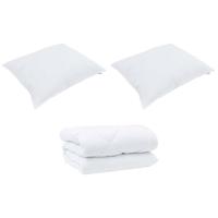 Winter Dekbed met kussen 3 pcs Wit 240 x 200 cm Microfibre - thumbnail