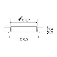 SLV 112221 DL 126 LED-inbouwlamp LED LED vast ingebouwd 3 W Wit - thumbnail
