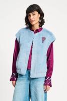 POM Amsterdam Gilet Fur | Misty Blue - thumbnail