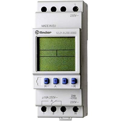 Finder 12.21.8.230.0000 Schakelklok voor DIN-rails 122182300000 230 V/AC Weekprogramma Finder 12.21.8.230.0000 Schakelklok voor DIN-rails 122182300000 230 V/AC Weekprogramma