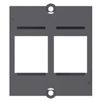 BACHMANN maatwerk module frame 2x Keystone, zwart - thumbnail