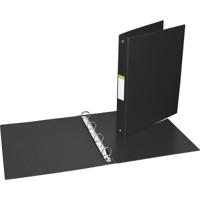 Ringmap voor ft A4, 4 ringen van 25 mm, uit PVC, zwart - thumbnail