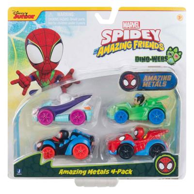 Jazwares Spidey and friends - metalen voertuigen, 4dlg. Jazwares Spidey and friends - metalen voertuigen, 4dlg.