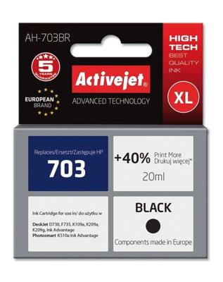 Activejet AH-703BR inkt (vervanging HP 703 CD887AE; Premium; 20 ml; zwart)