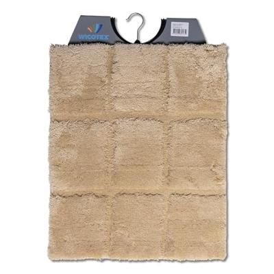 Wicotex bidetmat ruit taupe 50x60cm