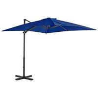 VidaXL Zweefparasol met aluminium paal 250x250 cm azuurblauw - thumbnail