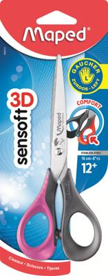 Schaar Maped Sensoft 16cm links assorti