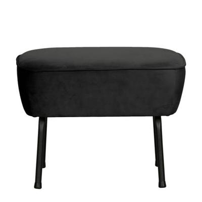 BePureHome Hocker 'Vogue' Velvet, kleur Zwart