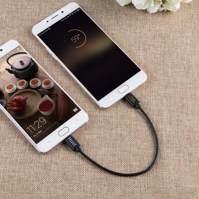 CableCreation Micro USB naar Micro USB-kabel, Micro USB stekker naar Micro USB-stekker, OTG-kabel (compatibel DJI afstandsbediening), nauwe uitwisselingskabel, korte USB OTG-adapter, 20 cm, zwart