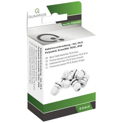 Quadrios 2102CA121 Wartel assortiment PG9 PA66 Lichtgrijs 1 set(s)