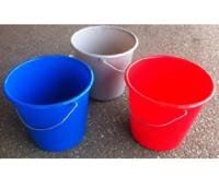 Emmer 10 L met stalen hengsel blauw (set van 2) - thumbnail