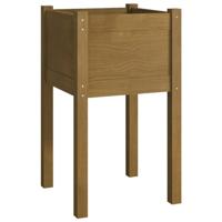 VidaXL Plantenbak 40x40x70 cm massief grenenhout honingbruin - thumbnail