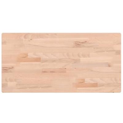 Tafelblad rechthoekig 80x40x2,5 cm massief beukenhout