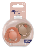 Difrax LOVI Prime Pacifier 18+ Months - Granola/Orange - thumbnail