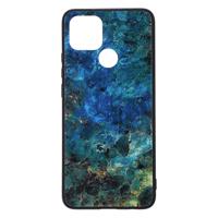 Shop4 - Oppo A15 Hoesje - Harde Back Case Marmer Kleurrijk - thumbnail