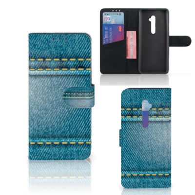 OPPO Reno2 Wallet Case met Pasjes Jeans
