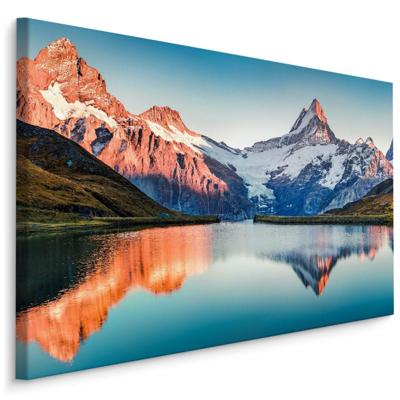 Schilderij Natuurmeer, Alpen Zwitserland, multi-gekleurd, 4 maten, wanddecoratie