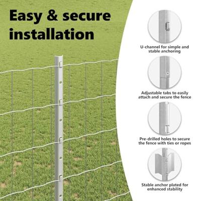 VidaXL Hek met paal zilver 1,6 x 10 m staal