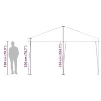 Partytent Groen en Wit 400 x 400 x 266 cm Polyester en staal - thumbnail