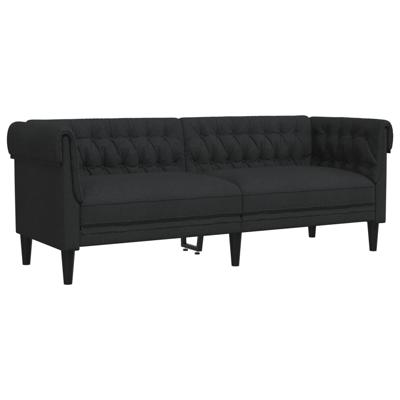 2-delige Loungeset stof zwart