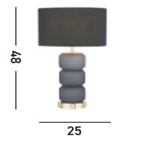 Searchlight SchemerlampTablu blauw en goud met zwarte kap - EU60441 - thumbnail