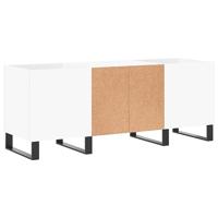 Platenkast 121x38x48 cm bewerkt hout wit - thumbnail