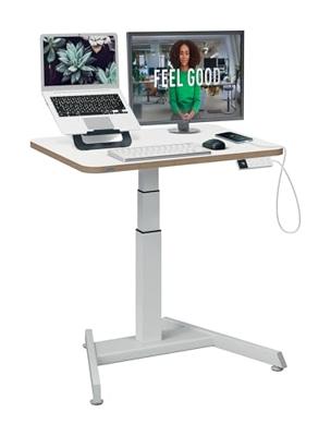 Leitz Ergo Zit/Sta bureau, klein, elektrisch, op voet - thumbnail