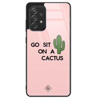 Samsung Galaxy A52s glazen hardcase - Go sit on a cactus - thumbnail
