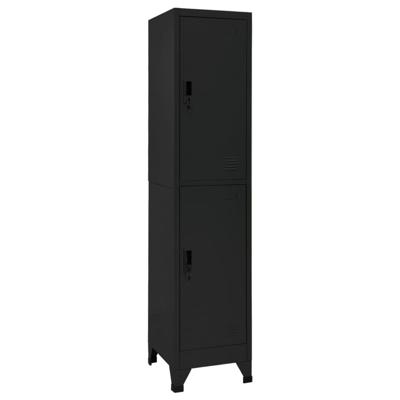 Lockerkast 38x45x180 cm staal zwart Lockerkast 38x45x180 cm staal zwart