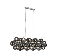 Searchlight Hanglamp GlasBerry Globe 25-lichts zwart met smoke glas - 52131-25SM - thumbnail