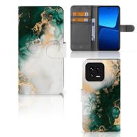 Bookcase voor Xiaomi 13 Marmer Groen - thumbnail
