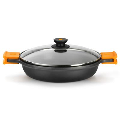Kookpot BRA Braisogona_A270524 Ø 24 cm Zwart Metaal Aluminium Gehard aluminium Gegoten aluminium 5 L - thumbnail