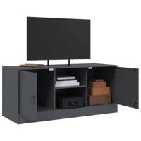 Tv-meubel 99x39x44 cm staal antracietkleurig - thumbnail
